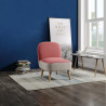 Fauteuil scandinave en tissu bicolore Diabolo