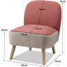 Fauteuil scandinave en tissu bicolore Diabolo