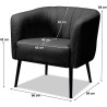 Fauteuil moderne en tissu Scala