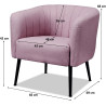 Fauteuil moderne en tissu Scala