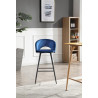 Tabouret de bar scandinave en velours (lot de 2) Santos