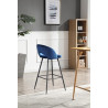 Tabouret de bar scandinave en velours (lot de 2) Santos