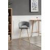 Tabouret de bar scandinave en tissu (lot de 2) Santos