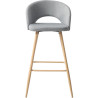 Tabouret de bar scandinave en tissu (lot de 2) Santos