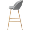 Tabouret de bar scandinave en tissu (lot de 2) Santos