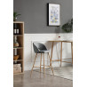 Tabouret de bar scandinave en tissu (lot de 2) Santos