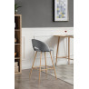 Tabouret de bar scandinave en tissu (lot de 2) Santos