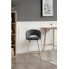 Tabouret de bar scandinave en tissu (lot de 2) Santos