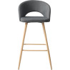 Tabouret de bar scandinave en tissu (lot de 2) Santos