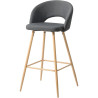 Tabouret de bar scandinave en tissu (lot de 2) Santos