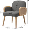 Fauteuil moderne en tissu Sloane