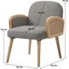 Fauteuil moderne en tissu Sloane