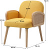 Fauteuil moderne en tissu Sloane