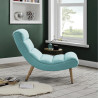 Fauteuil scandinave en tissu Lydia