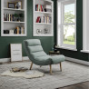 Fauteuil scandinave en tissu Lydia