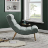 Fauteuil scandinave en tissu Lydia