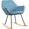 Fauteuil rocking chair scandinave en tissu Babylone