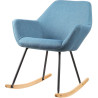 Fauteuil rocking chair scandinave en tissu Babylone