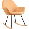 Fauteuil rocking chair scandinave en tissu Babylone