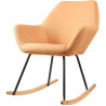 Fauteuil rocking chair scandinave en tissu Babylone