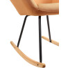 Fauteuil rocking chair scandinave en tissu Babylone