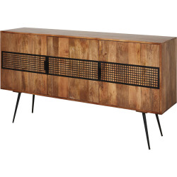 Buffet/bahut 172 cm style industriel en bois de manguier massif Mayorke