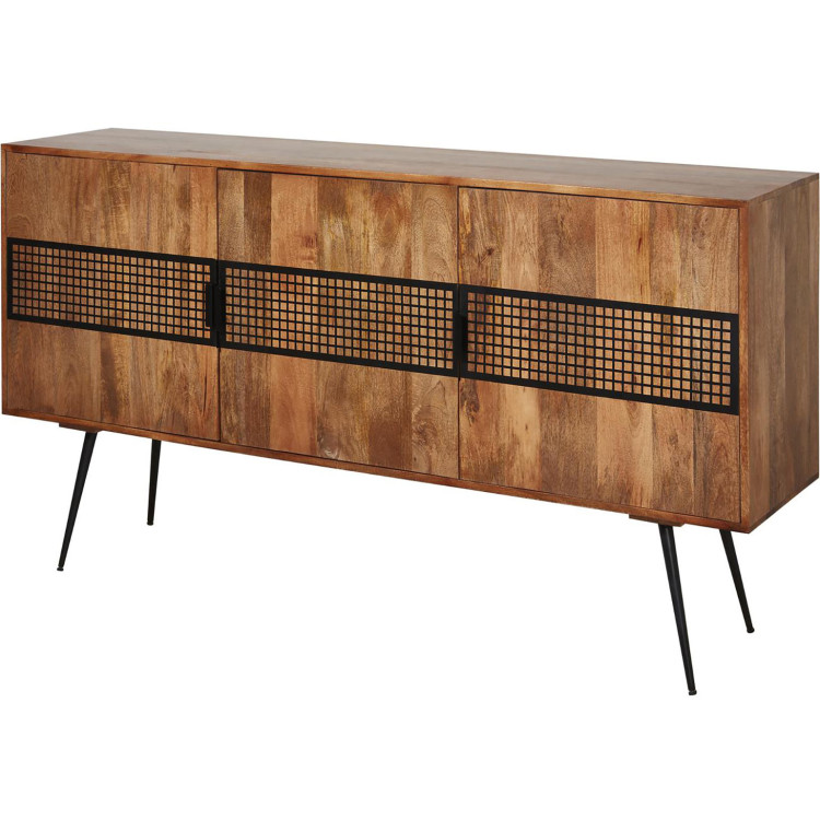 Buffet/bahut 172 cm style industriel en bois de manguier massif Mayorke