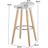 Tabouret de bar moderne (lot de 2) Norway