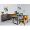 Buffet/bahut contemporain 150 cm en acacia massif gris Mayane