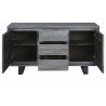 Buffet/bahut contemporain 150 cm en acacia massif gris Mayane