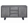 Buffet/bahut contemporain 150 cm en acacia massif gris Mayane