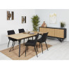 Buffet/bahut 200 cm style scandinave en bois massif naturel Olympie