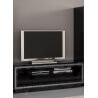 Meuble TV design laqué noir Sylvana