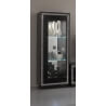 Vitrine design 1 porte laquée noire Sylvana