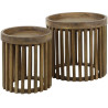 Table d'appoint style nature en bois de manguier massif (lot de 2) Twister