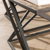 Table basse industrielle carrée en métal et bois bronze antique (lot de 2) Eugenie