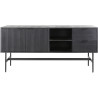 Buffet/bahut industriel 170 cm en bois de manguier massif noir Joachim