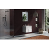 Ensemble de salle de bain moderne blanc brillant Braga