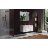 Ensemble de salle de bain moderne blanc brillant Braga