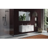 Ensemble de salle de bain moderne blanc brillant Braga