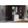 Ensemble de salle de bain moderne blanc brillant Braga