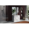 Ensemble de salle de bain moderne blanc brillant Braga