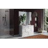 Ensemble de salle de bain moderne blanc brillant Braga