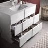 Ensemble de salle de bain moderne blanc brillant Braga