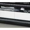Meuble TV design laqué blanc et noir Doria