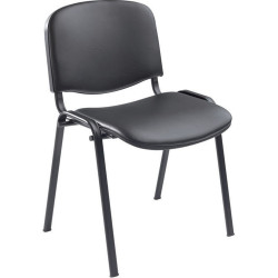 Chaise d'accueil empilable en tissu enduit Cecilia