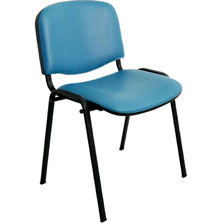 Chaise d'accueil empilable en tissu enduit Cecilia