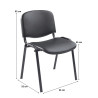 Chaise d'accueil empilable en tissu enduit Cecilia