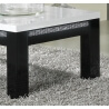 Table basse rectangulaire design laquée blanche et noire Doria