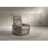 Fauteuil de relaxation électrique 2 moteurs avec releveur en tissu gris Nadia